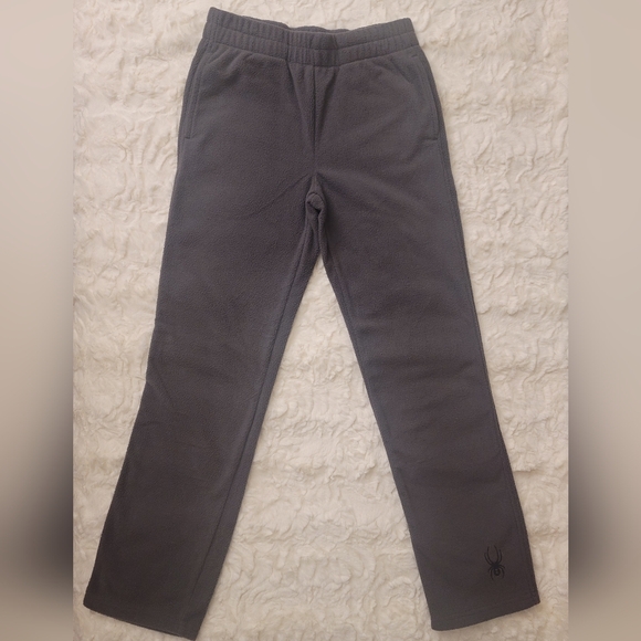Spyder Boy Grey Fleece Pants Size 10-12 NWOT - Picture 1 of 2
